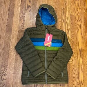 Cotopaxi Fuego Hooded Down Jacket. NWT. Size M UNISEX!